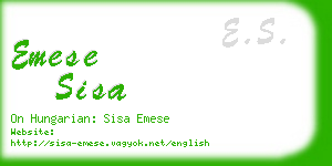 emese sisa business card